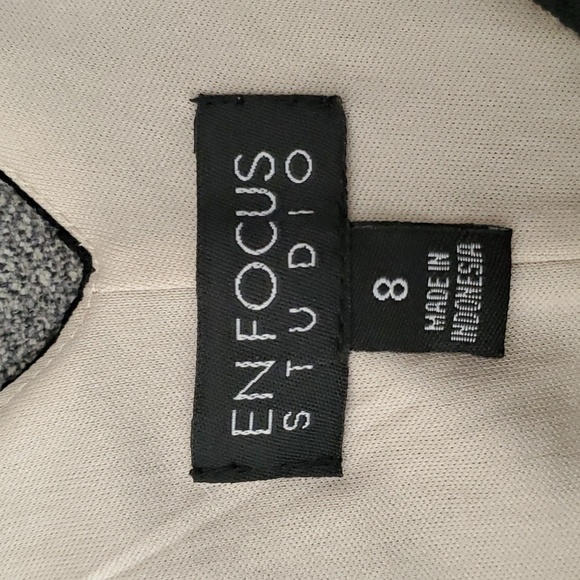 🆕️ ENFOCUS STUDIO Black Lace V-Neck Bodycon Sleeveless Dress SIZE: 8 - Picture 8 of 8